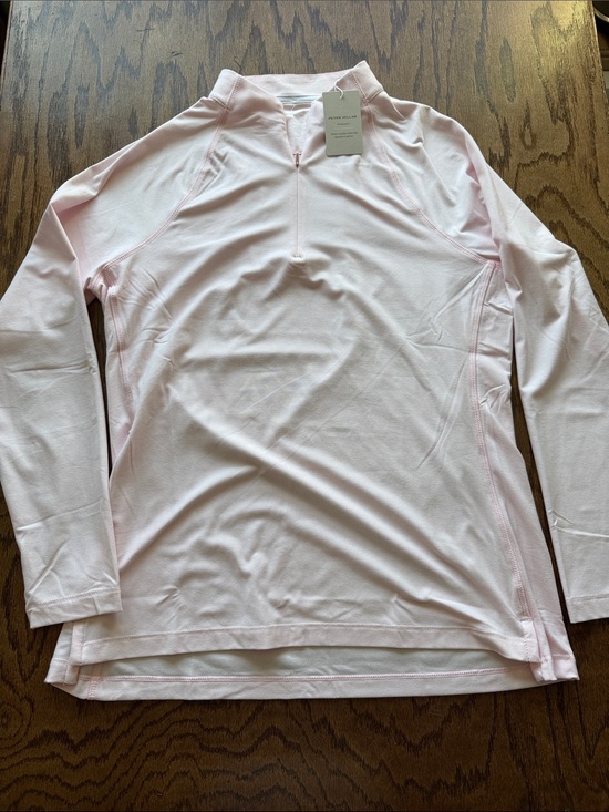 Peter Millar Tops - Peter Millar Pale Pink Long-Sleeve Quarter-Zip Pullover